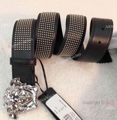 AAA Replica Versace Silver Studded Belt - Versace Belt Wholesale